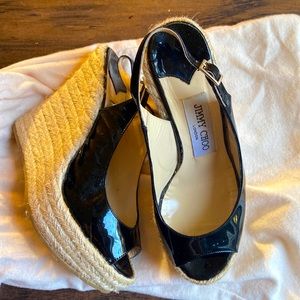 Jimmy Choo black 5” Wedges
